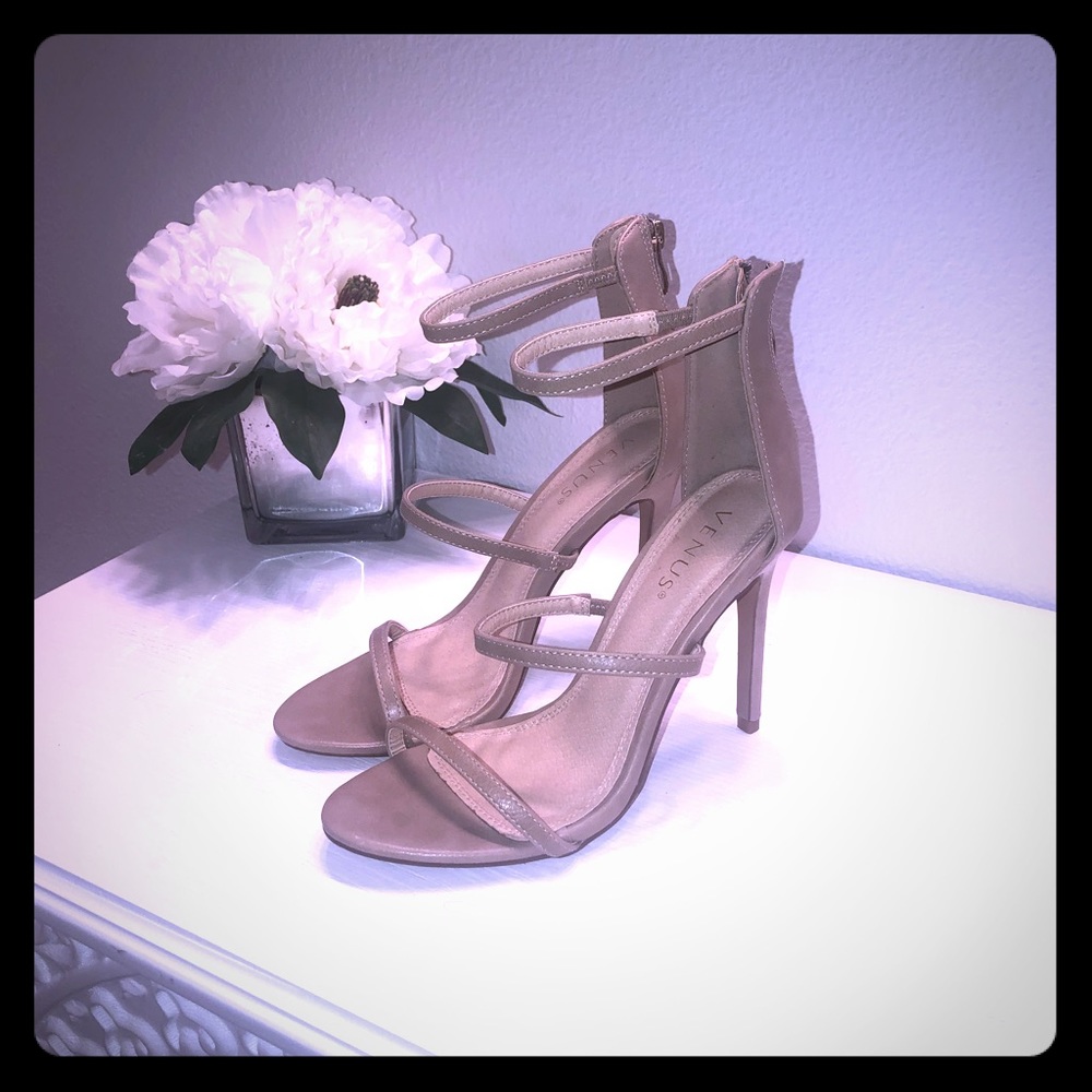 VENUS Tan Strappy Heels